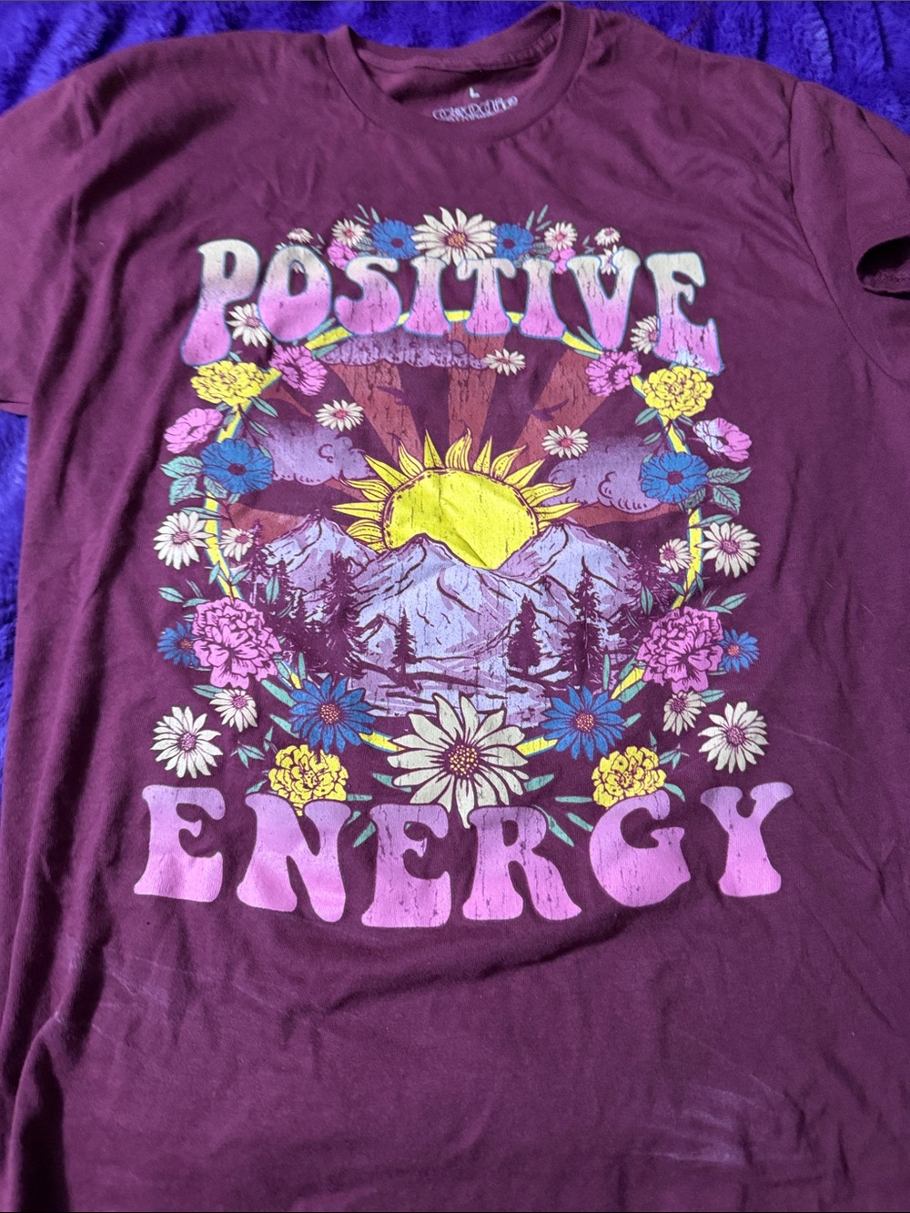 Positive Energy Short Sleeve Tee - Plum